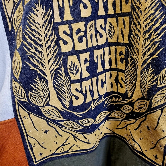 Reworked Noah Kahan Sweatshirt 3D Print Hippie Patchwork Boho - Picture 3 of 9